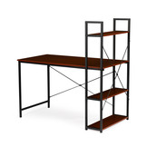 Bureau boekenkast combinatie 120 x 64 x 120 cm - eikenfineer & staal