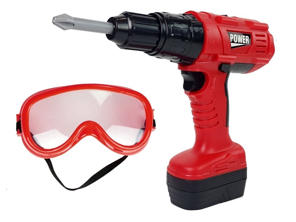 Kinder boor set in gereedschapskist - DIY set - rood