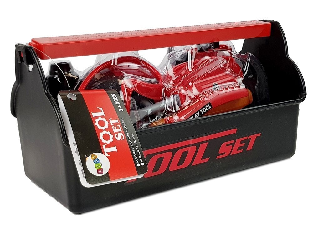 Kinder boor set in gereedschapskist - DIY set - rood