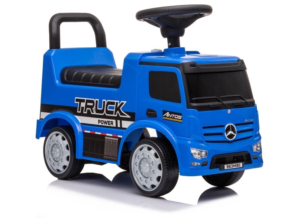 Mercedes Antos 656 loopauto blauw met geluid - blauw