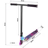 Soke Evo stuntstep Black Neochrome - race step - 360º stuur