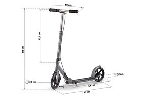 Opvouwbare city step - grijs - tot 100 kg