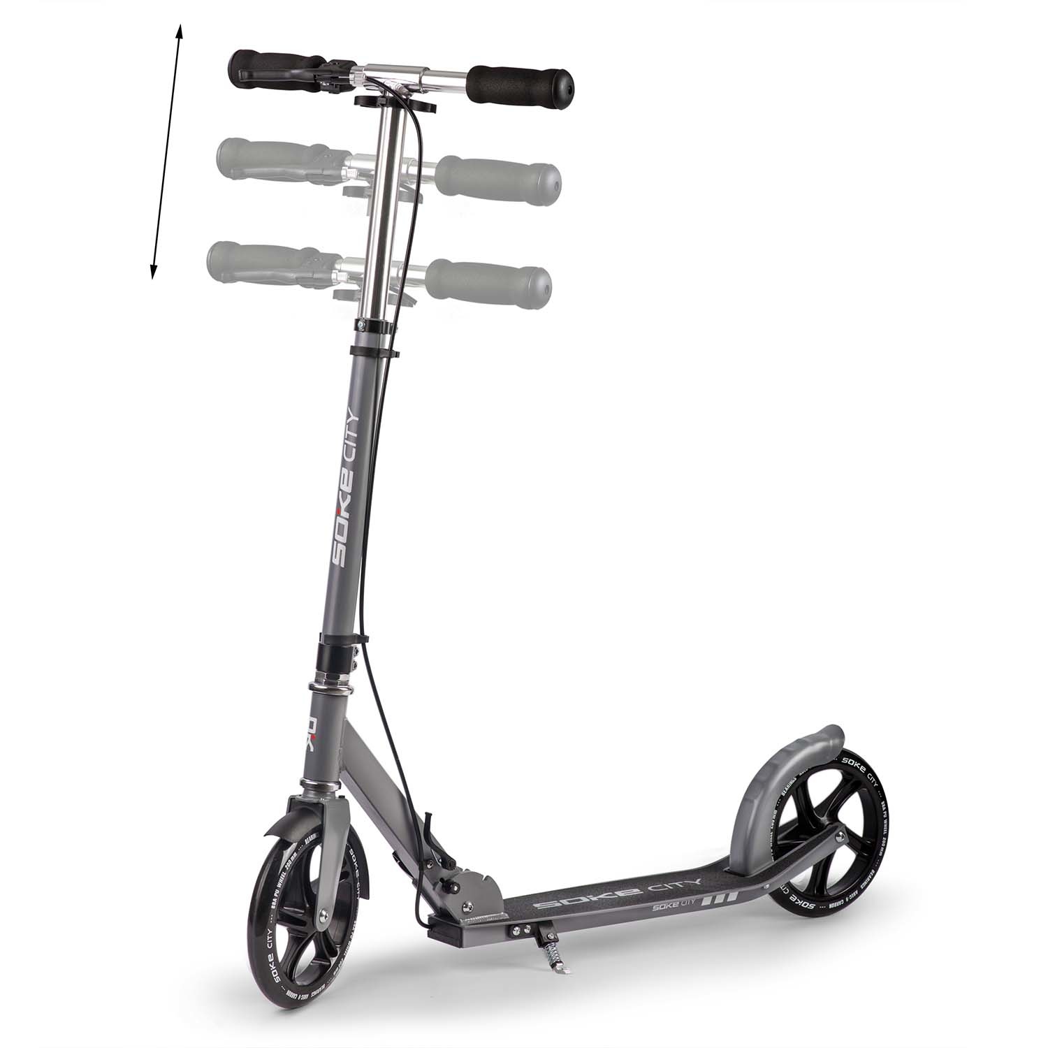 Opvouwbare city step - grijs - tot 100 kg