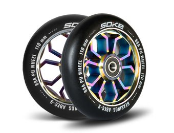 Soke Evo stuntstep wielen - 110 mm - neochrome - 2 stuks