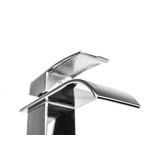 Wasbak kraan chroom - waterval badkamer kraan - 18 x 6 cm