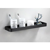 Badkamer schap - metalen wandplank set - 50 cm - zwart