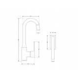 Keukenkraan zwart - met thermostaat - flexibele kraan