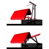 Sportbank accessoire - borst plateau - 70 x 52 cm - tot 250 kg