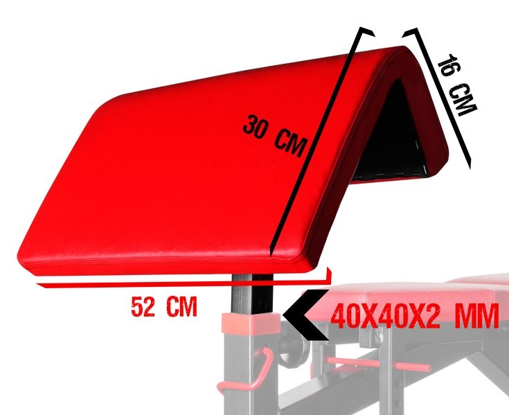 Sportbank accessoire - borst plateau - 70 x 52 cm - tot 250 kg