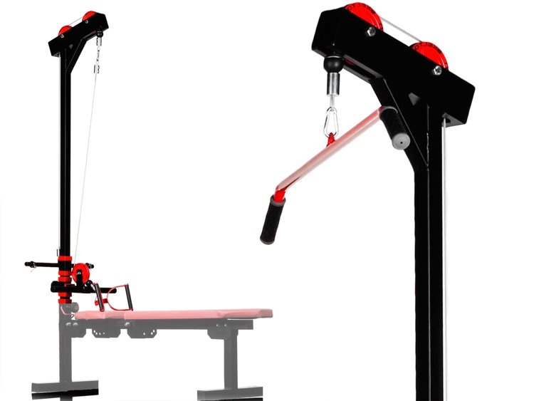 Sportbank pull bar accessoire - met katrollen - hoogte verstelbaar - tot 200 kg
