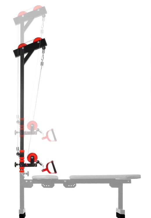 Sportbank pull bar accessoire - met katrollen - hoogte verstelbaar - tot 200 kg