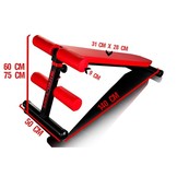 Kelton buikspier en halter bank - 140 x 50 x 60-75 cm