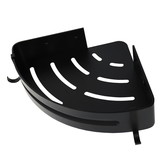 Badkamer hoekschap - metaal zwart - 30 x 22 x 5,7 cm