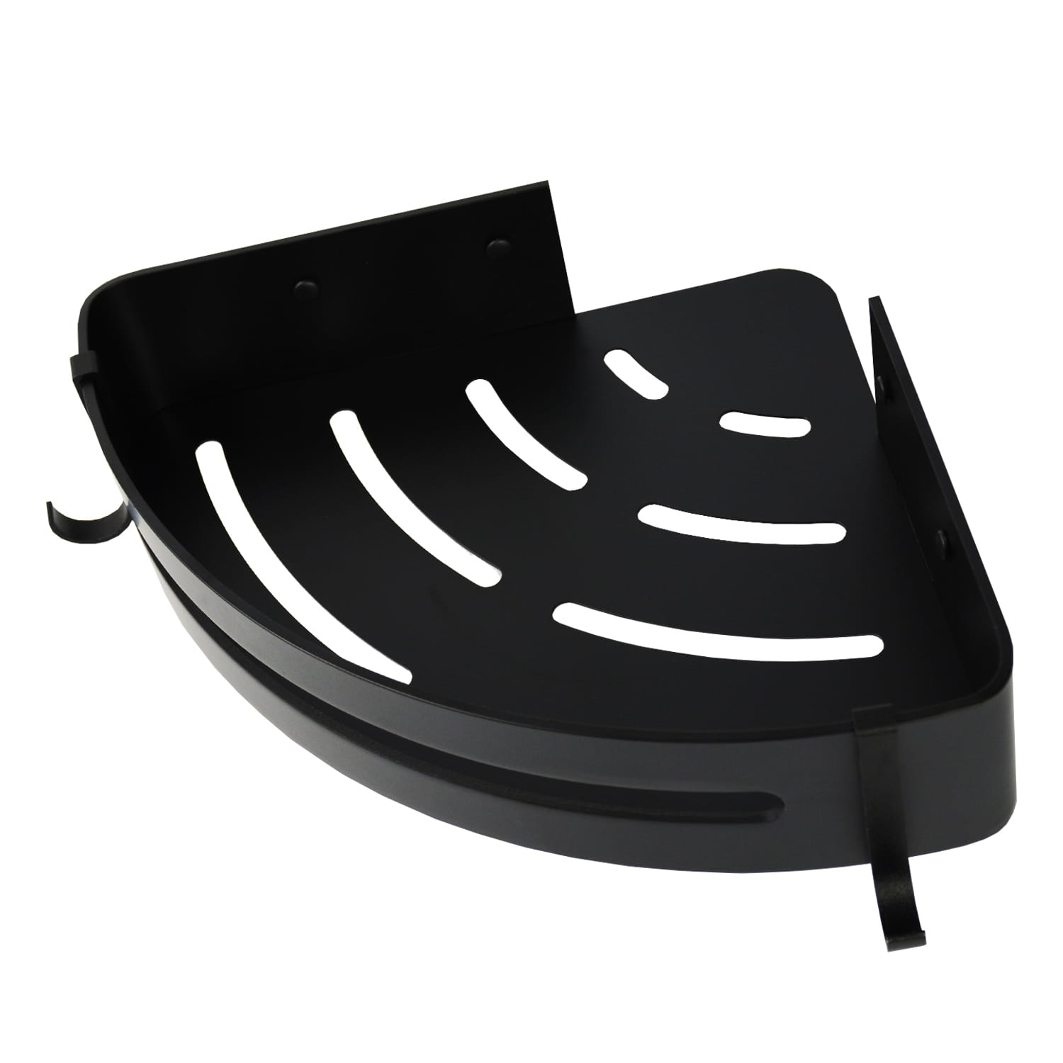 Badkamer hoekschap - metaal zwart - 30 x 22 x 5,7 cm