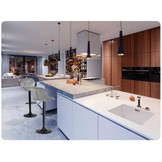 Barkruk met rugleuning grijs - hoogte verstelbaar 62 -82 cm