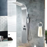 Designer RVS regendouche - complete set - hydro massage