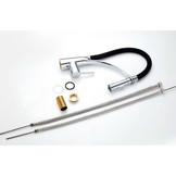 Keukenkraan - zwart-chroom - flexibel uittrekbaar