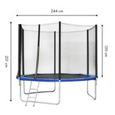 Trampoline 305 cm / 10 ft - met ladder en net - tot 70 kg
