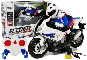 RC-motorfiets -  2.4GHz - wit - met lader