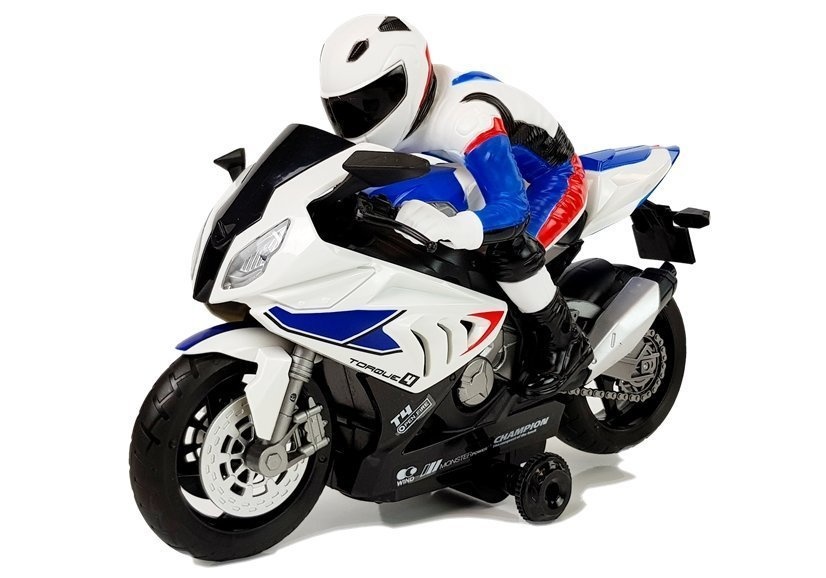 RC-motorfiets - 2.4GHz - wit - met lader