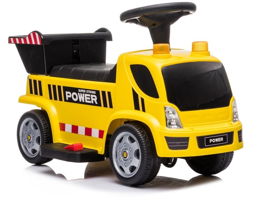 Elektrische kinderauto - kiepwagen - geel