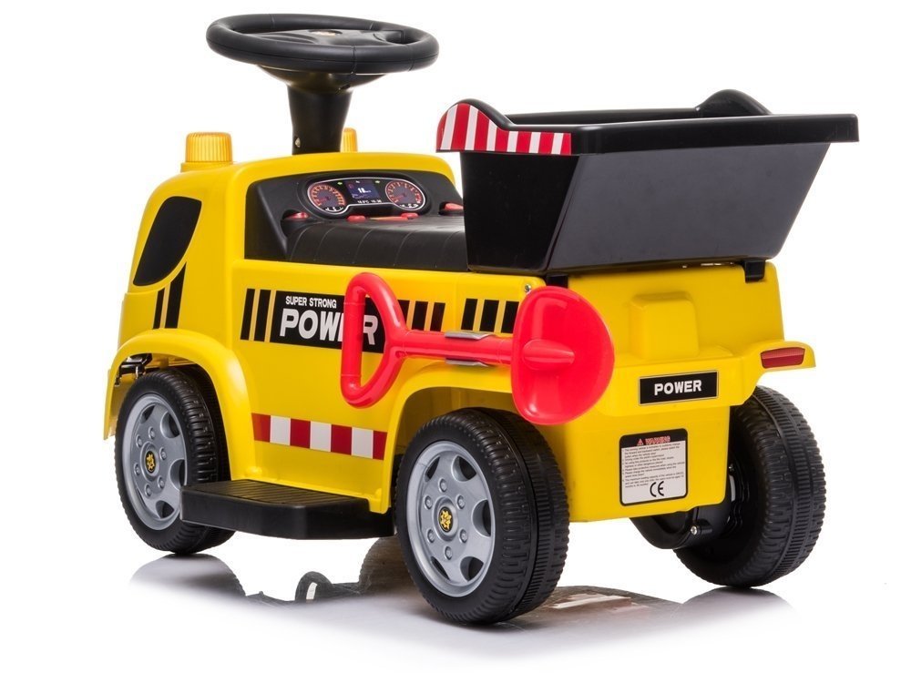 Elektrische kinderauto - kiepwagen - geel