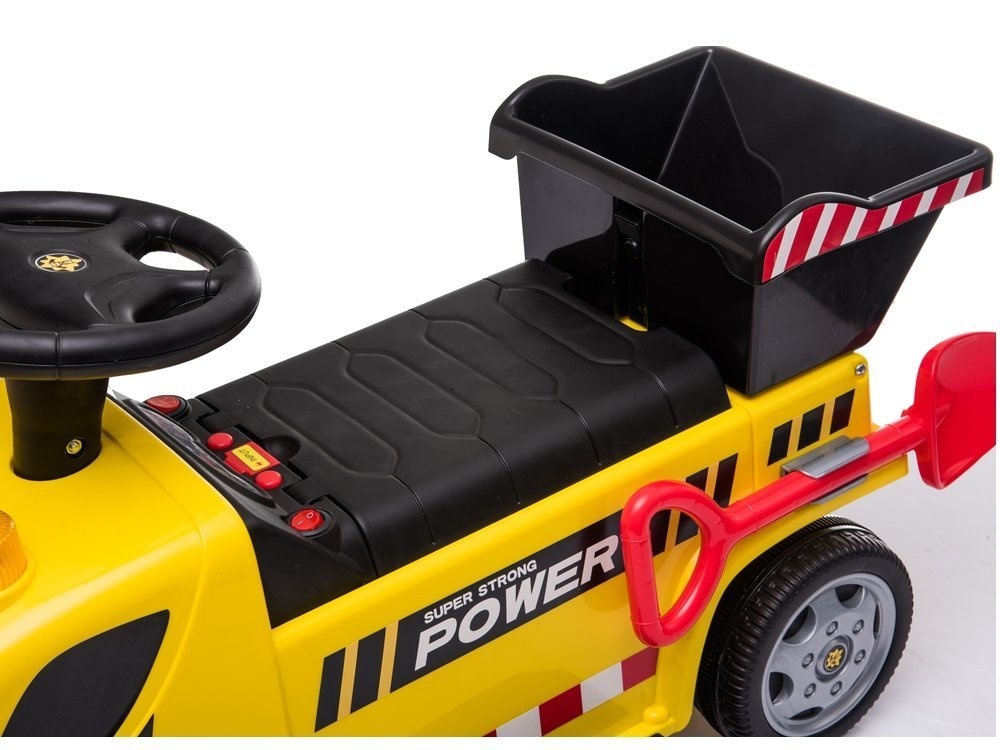 Elektrische kinderauto - kiepwagen - geel