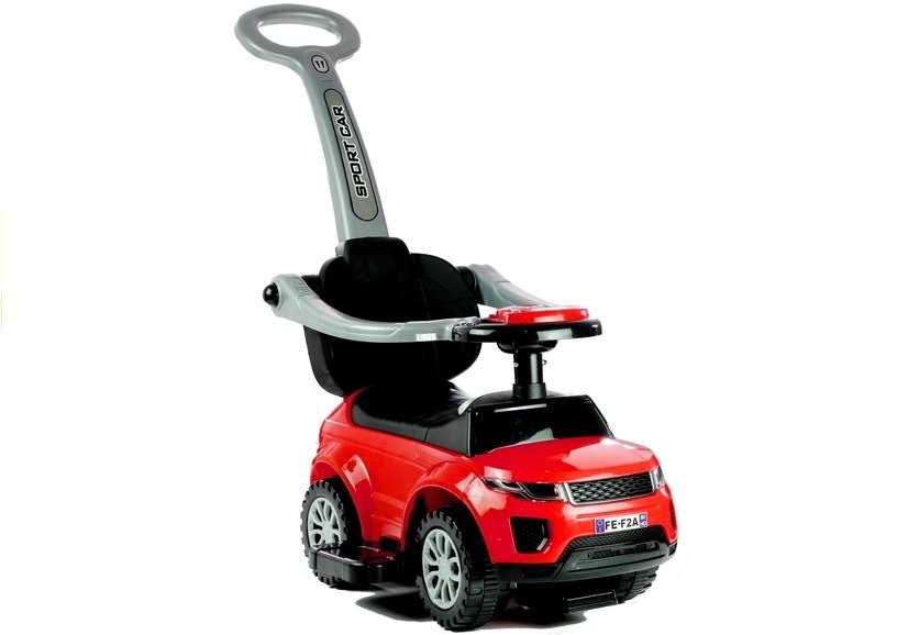 Kinder loopwagen - met duwstang - rood