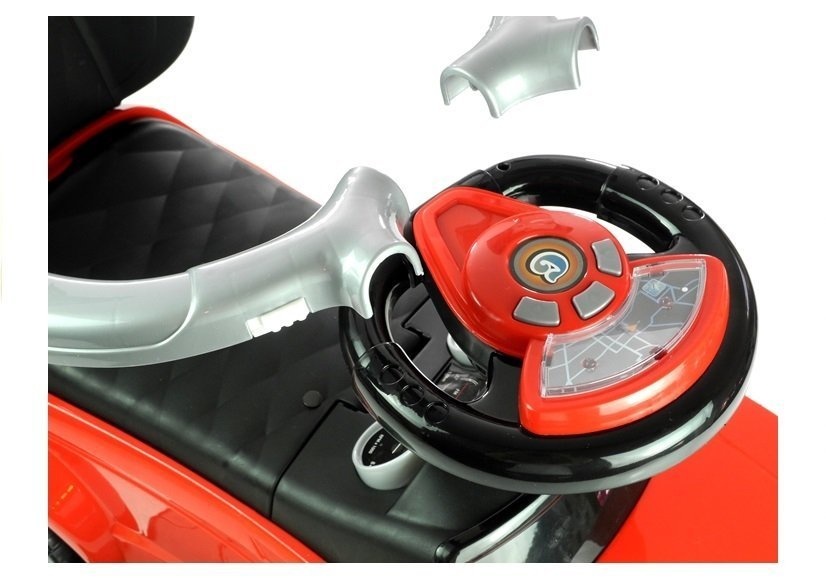Kinder loopwagen - met duwstang - rood