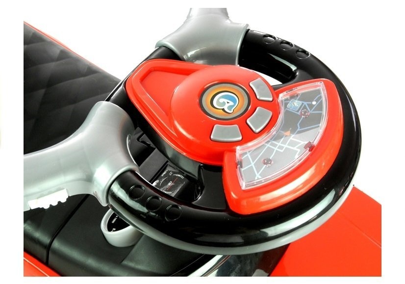 Kinder loopwagen - met duwstang - rood