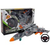 RC-straaljager - 26 cm - grijs - met geluid en remote
