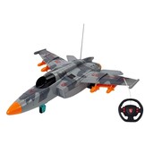 RC-straaljager - 26 cm - grijs - met geluid en remote