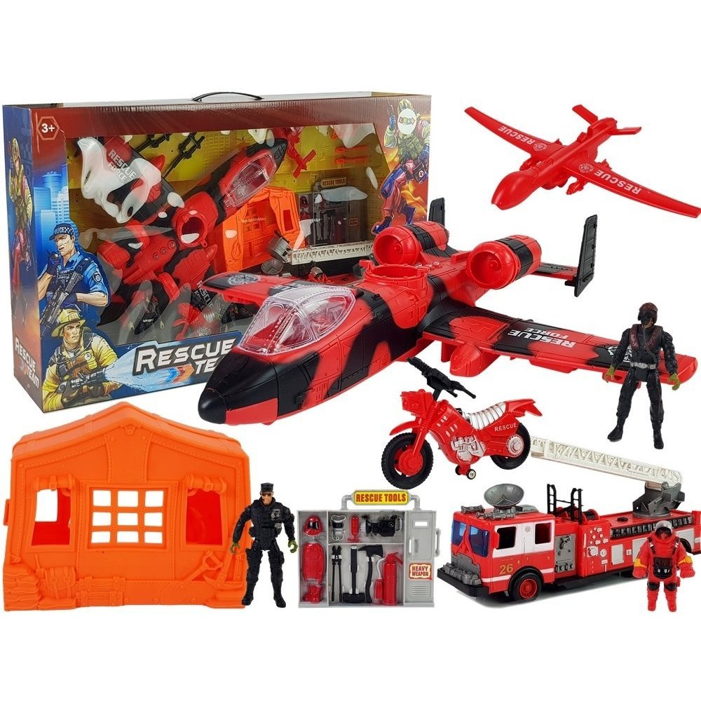 Viking Choice Brandweer vliegtuig speelgoed set 48 cm vliegtuig VC