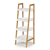 Ladder boekenkast - 4 schappen - 98 x 35 x 34,5 cm - wit