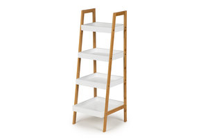 Ladder boekenkast - 4 schappen - 98 x 35 x 34,5 cm - wit