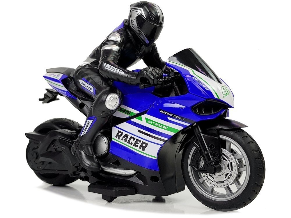 RC-motorfiets - 2,4 GHz - 35 m bereik - blauw