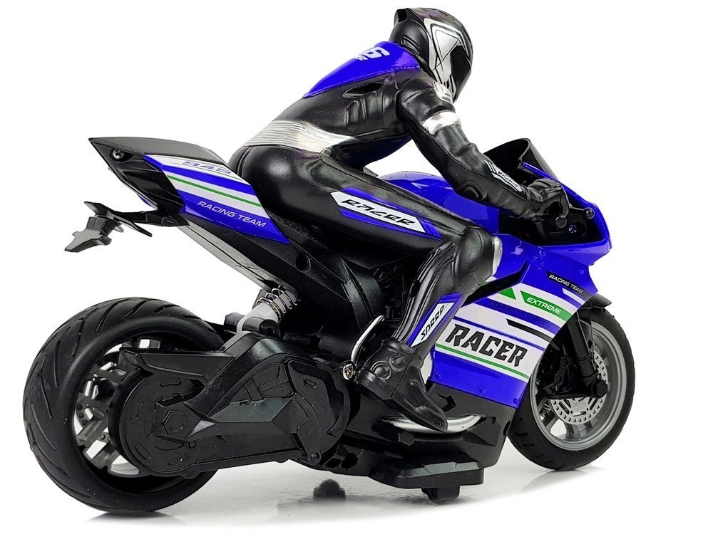RC-motorfiets - 2,4 GHz - 35 m bereik - blauw
