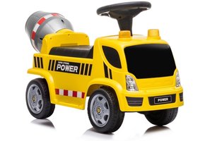 Elektrisch bestuurbare kinderauto betonmixer - geel