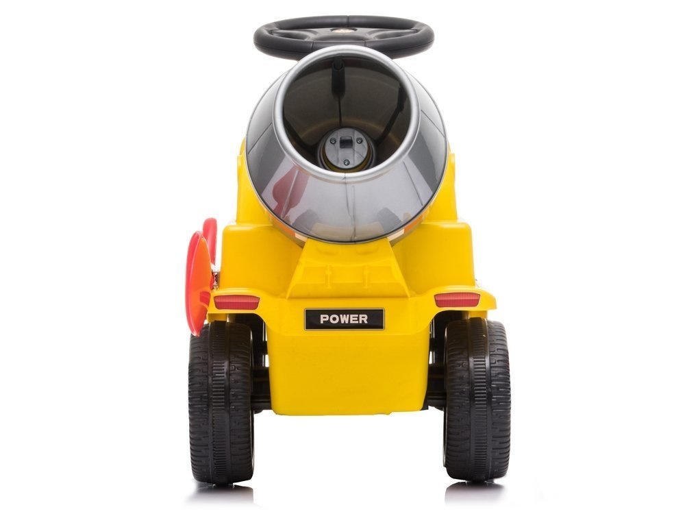 Elektrisch bestuurbare kinderauto betonmixer - geel
