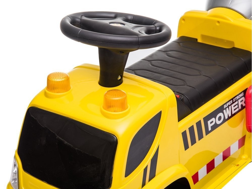 Elektrisch bestuurbare kinderauto betonmixer - geel