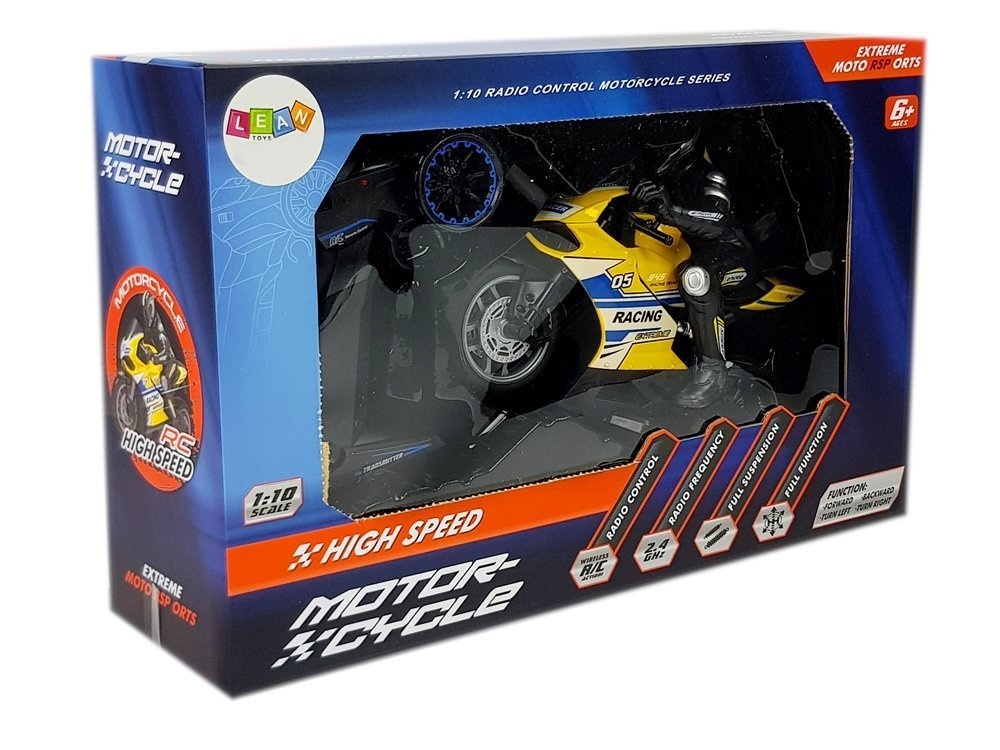 RC-motor - 2,4GHz - 35 m bereik - geel