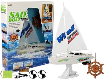 RC-zeilboot - wit - 50 cm - 27Mhz - 38 x 9 x 50 cm