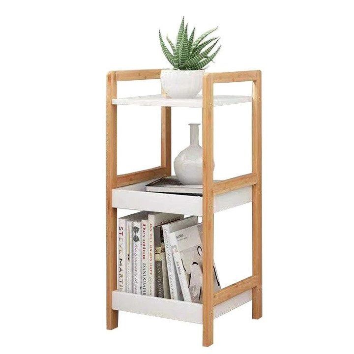 Houten nachtkast - boekenkast - 2 schappen - 72 x 30 x 29 cm