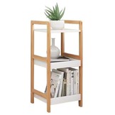 Houten nachtkast - boekenkast - 2 schappen - 72 x 30 x 29 cm
