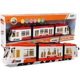 Elektrische speelgoed tram - op batterijen - 46 cm - rood