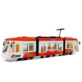 Elektrische speelgoed tram - op batterijen - 46 cm - rood
