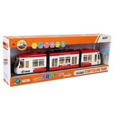 Elektrische speelgoed tram - op batterijen - 46 cm - rood