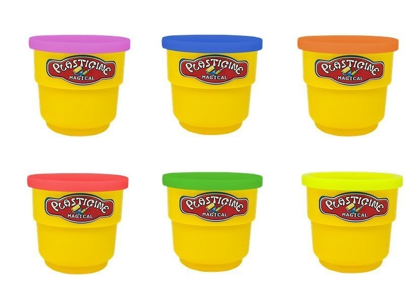 Kinder klei speel set - 6 kleuren speelklei