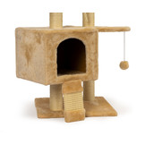 Katten krabpaal - speelhuisje - 40 x 40 x 120 cm - 5 plateaus