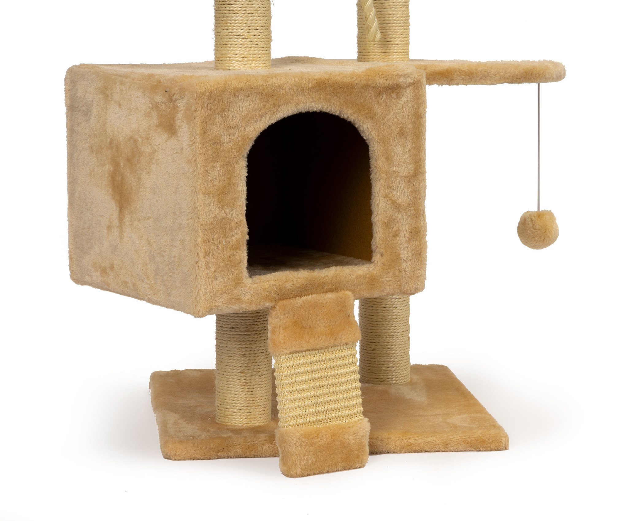 Katten krabpaal - speelhuisje - 40 x 40 x 120 cm - 5 plateaus